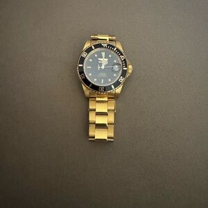 41mm Gold and Black Invicta Watch